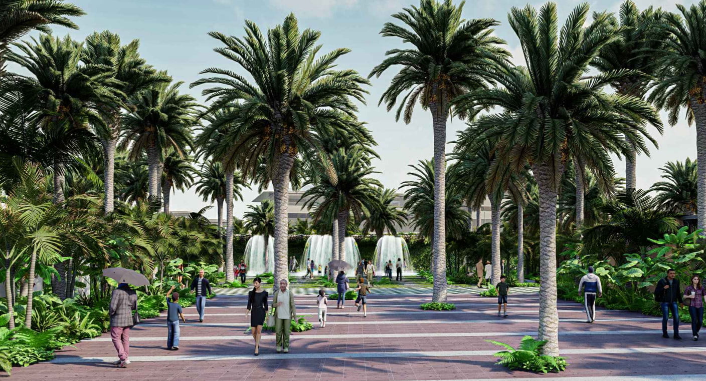 DIC thiết kế, thi công lắp đặt đài phun, thác tràn Tokyo Garden