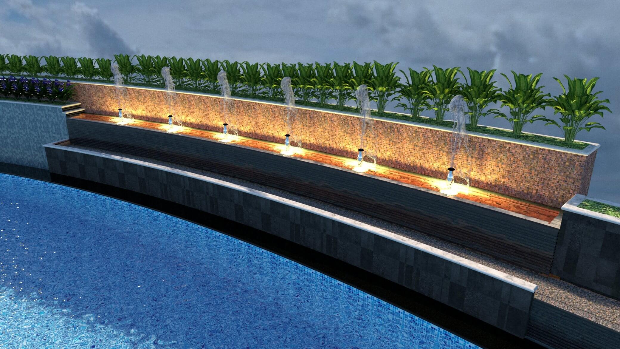 Hệ thống đài phun tiểu cảnh