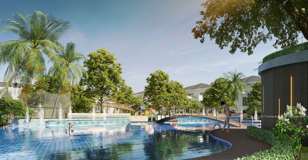 Bể bơi sân chơi nước ngoài trời Tân Hồng Bắc Ninh