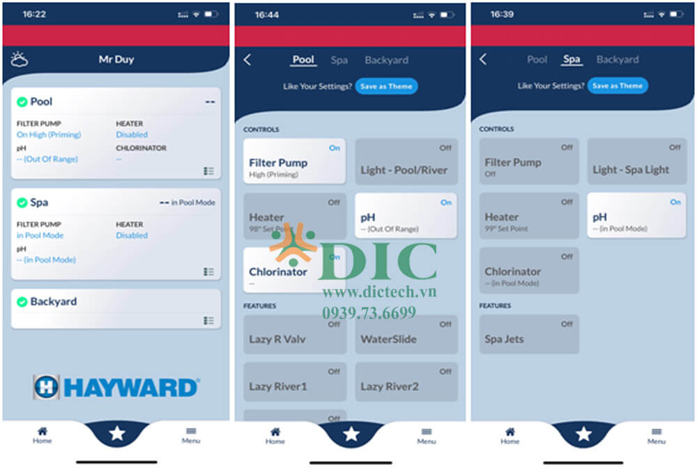 Điều khiển bể bơi thông minh chỉ 1 chạm
