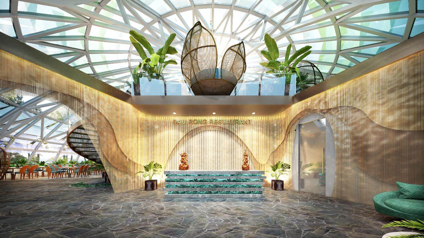 Khu nhà hàng thiết kế ấn tượng và đẹp mắt