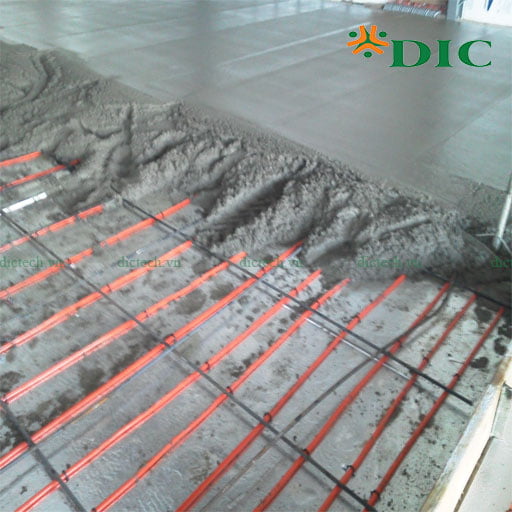 Hệ thống sưởi sàn nhà sử dụng bơm nhiệt nước nóng