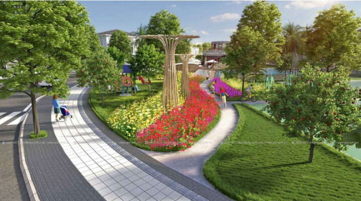 Công viên, đường đi bộ cho dân cư