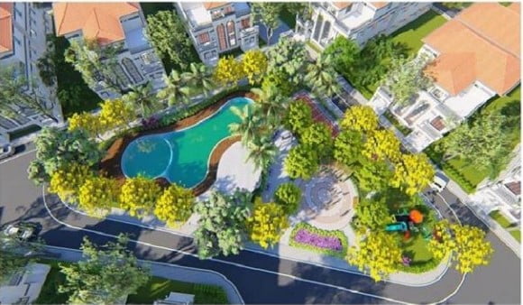 Bể bơi ngoài trời KĐT Ecocity Premia