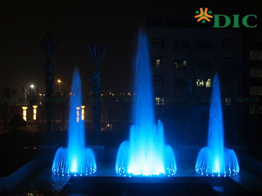 Hệ thống đài phun đèn âm nước KĐT mới Việt Hưng 