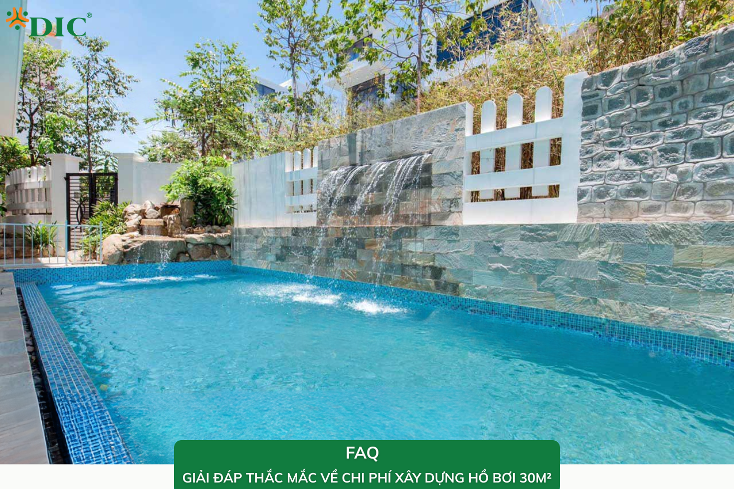 câu hỏi thường gặp đối với chi phí xây hồ bơi 30m2