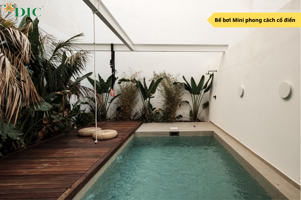 Mẫu thiết kế bể bơi mini cổ điển