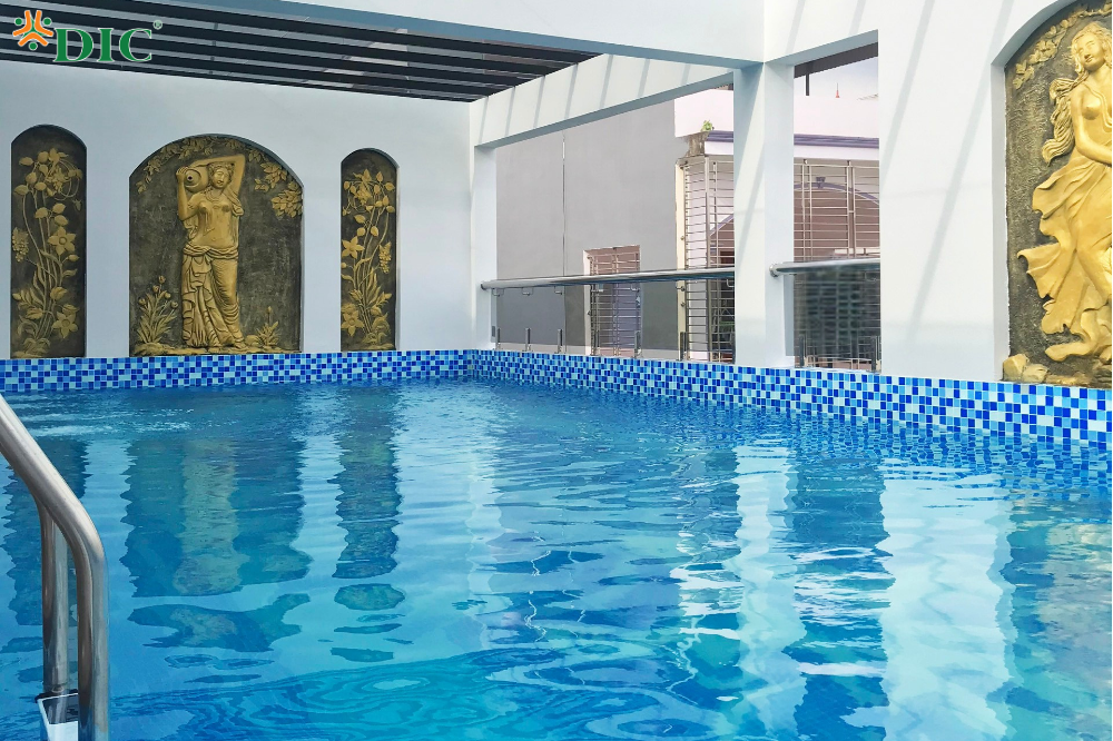 Thiết Kế Bể Bơi Gia Đình Đẹp - Mẫu Hồ Bơi Và Chi Phí Xây Dựng Hoàn Thiện 8 DỰ án bể bơi nhà dân DICTECH thực hiện