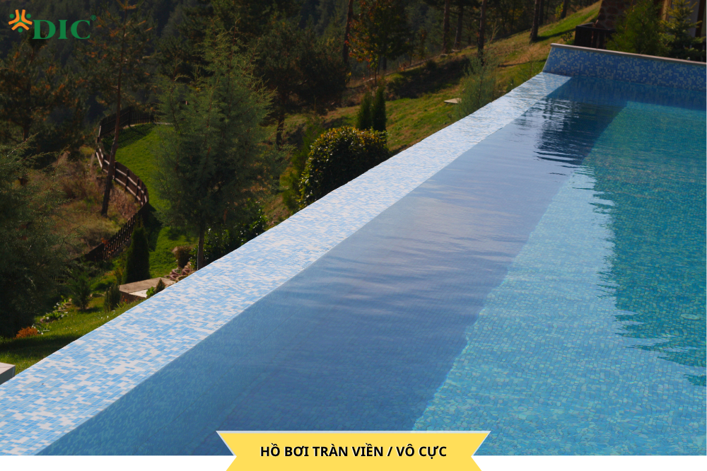 thiết kế Hồ bơi tràn viền và bể kính trên mái sang trọng, đẹp mắt