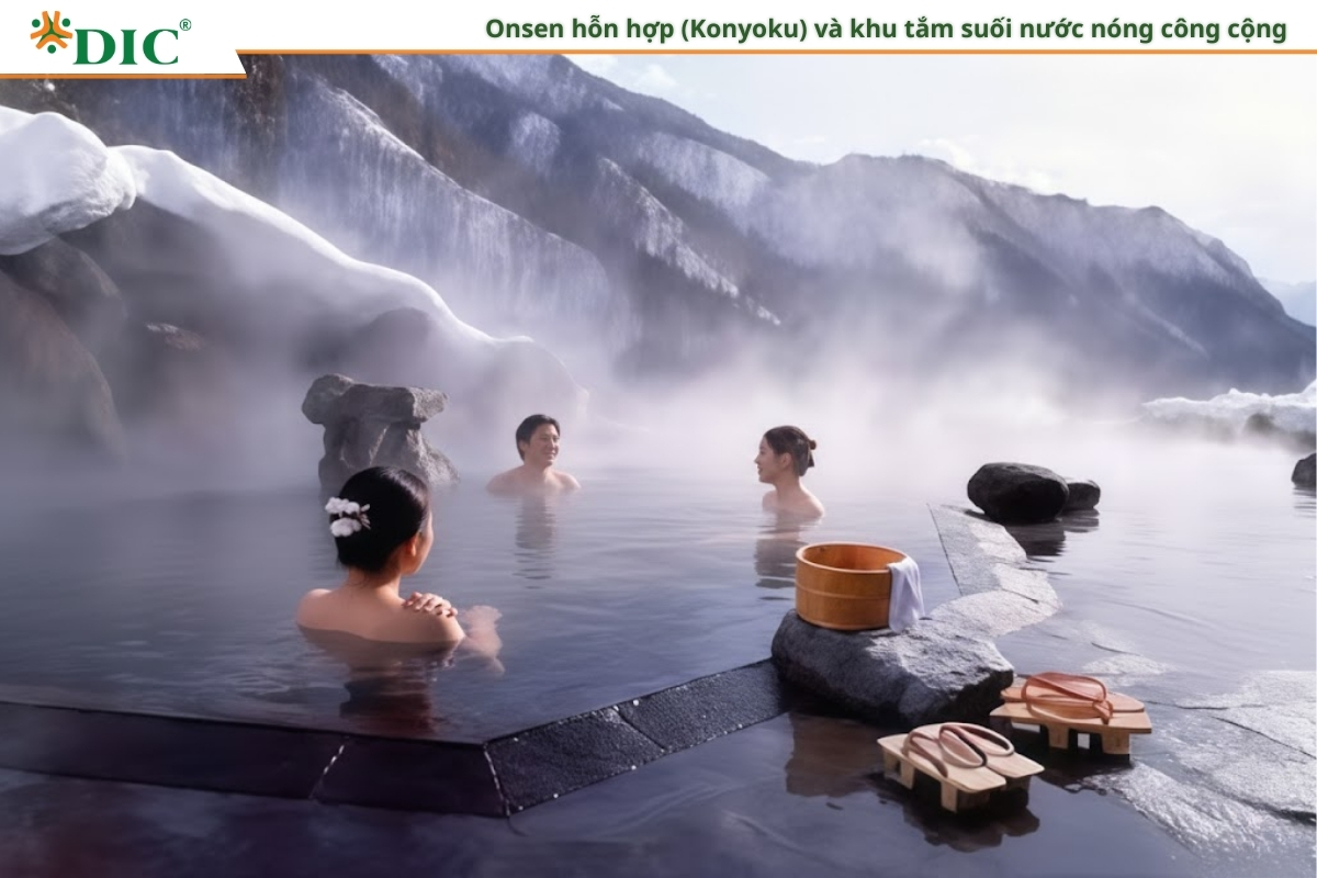 tắm onsen mặc gì