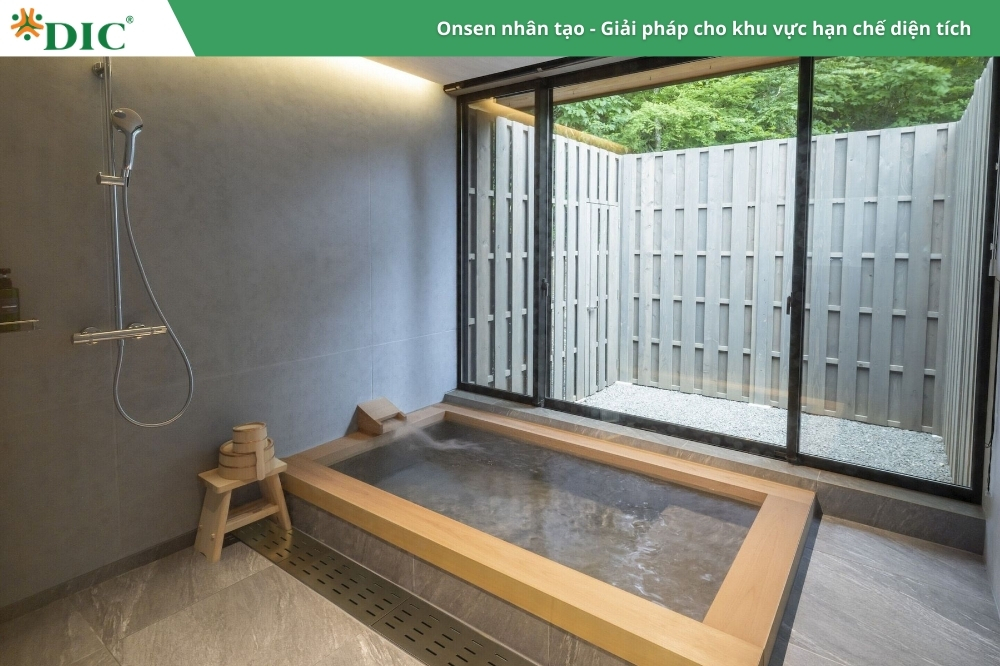 Thiết kế và xây dựng onsen với kích thước tối ưu diện tích sử dụng