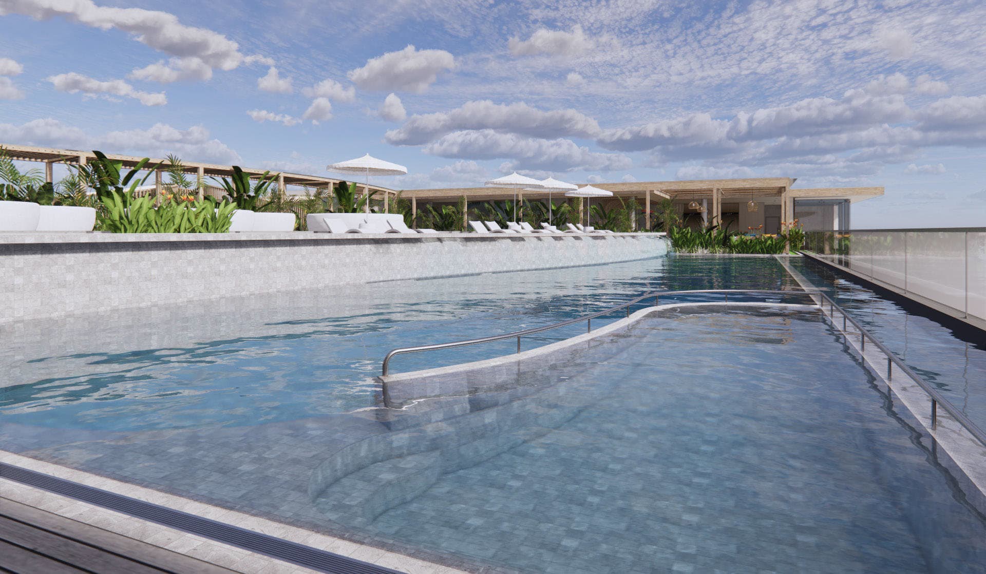 Apec Mandala Wyndham Mũi Né-DIC thiết kế, cung cấp, lắp đặt thiết bị công nghệ bể bơi khoáng nóng ngoài trời