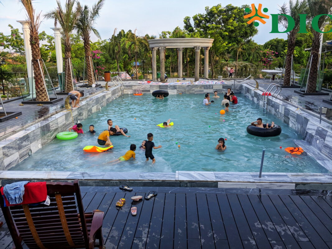 DIC hoàn thiện bể bơi biệt thự Mrs Dung – Thái Nguyên