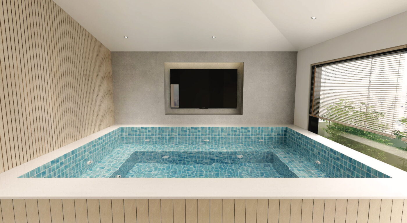 Biệt thự Villa 46 – Khu biệt thự Tây Hồ – DIC cung cấp và lắp đặt bể sục và phòng xông gia đình